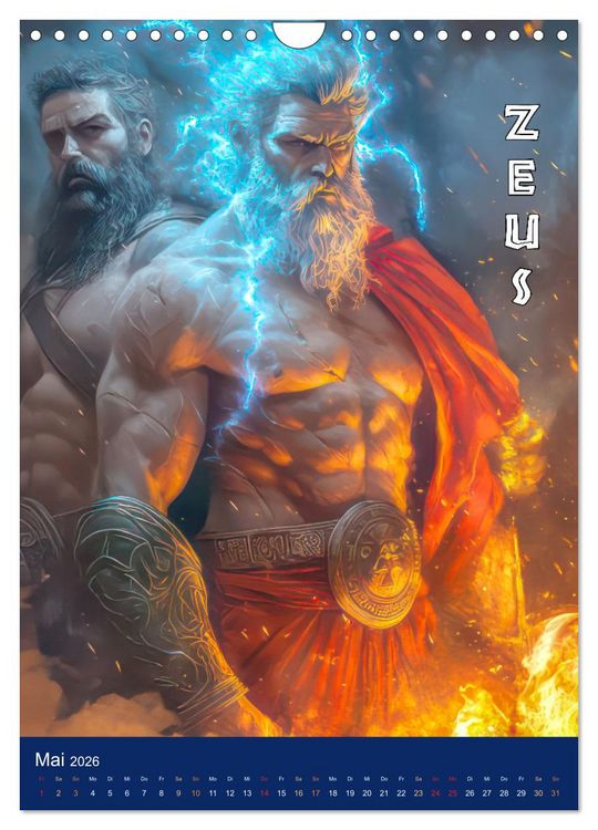 Produktbild: Zeus - Umringt von griechischen G&ouml;ttern (Wandkalender 2026 DIN A4 hoch), CALVENDO Monatskalender
