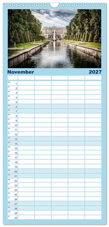 Produktbild: Familienplaner 2027 - Sankt Petersburg - "Venedig des Nordens" mit 5 Spalten (Wandkalender, 21 x 45 cm) CALVENDO