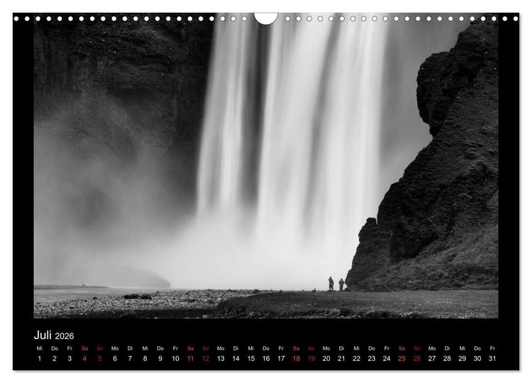 Produktbild: Soultouch - Schwarzwei&szlig; Landschaften, die die Seele ber&uuml;hren (Wandkalender 2026 DIN A3 quer), CALVENDO Monatskalender