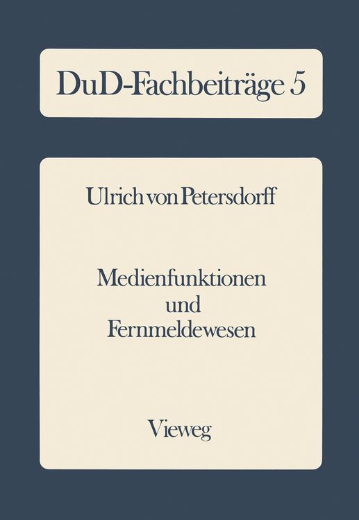 Produktbild: Medienfunktionen und Fernmeldewesen
