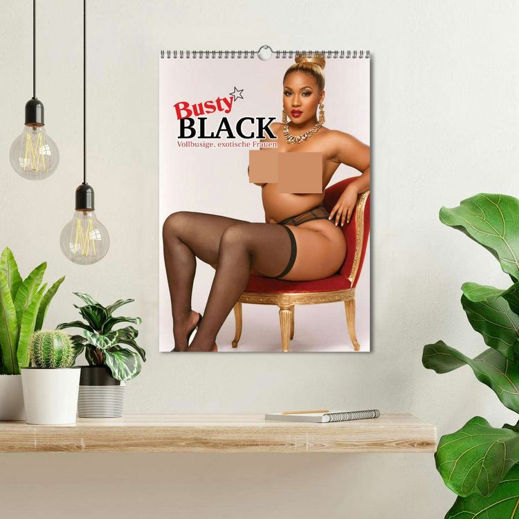 Produktbild: Busty Black - Vollbusige, exotische Frauen (Wandkalender 2026 DIN A3 hoch), CALVENDO Monatskalender