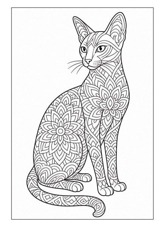 Produktbild: Mandala Malbuch Katzen f&uuml;r Kinder ab 8 Jahren, Teenager und Erwachsene mit 50 sch&ouml;nen Ausmalmotiven