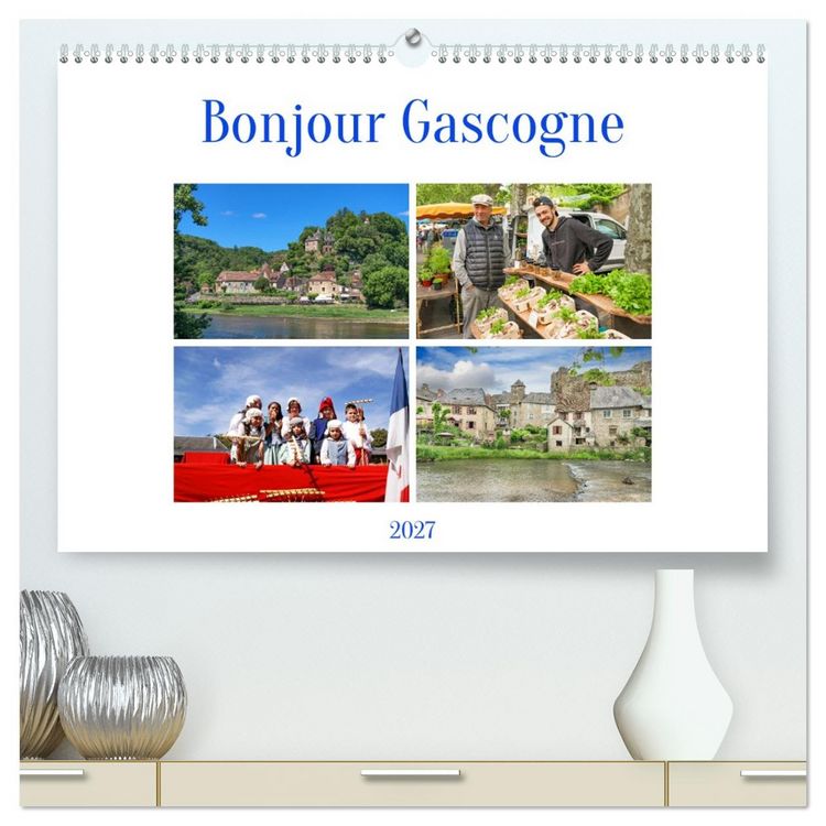 Produktbild: Bonjour Gascogne (hochwertiger Premium Wandkalender 2027 DIN A2 quer), Kunstdruck in Hochglanz