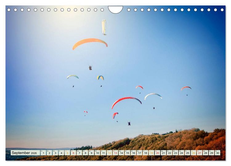 Produktbild: Paragliding - Mut zum Abenteuer (Wandkalender 2026 DIN A4 quer), CALVENDO Monatskalender