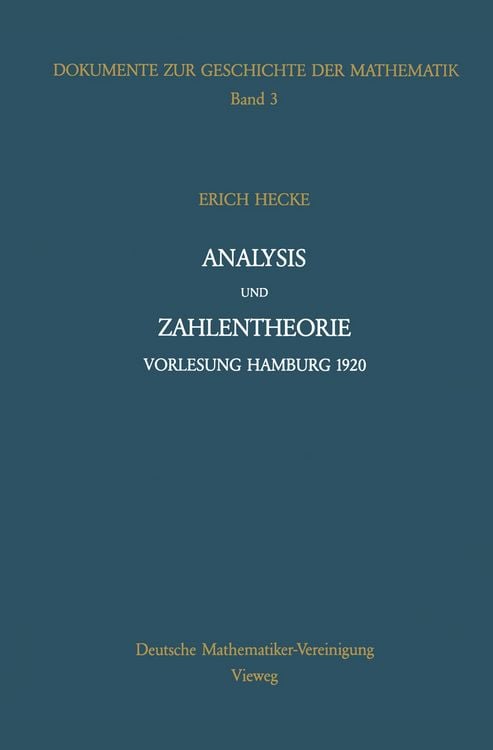 Produktbild: Analysis und Zahlentheorie