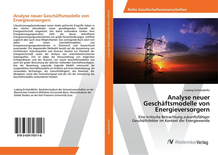 Produktbild: Analyse neuer Gesch&auml;ftsmodelle von Energieversorgern