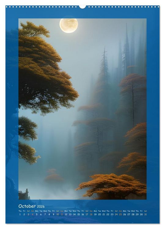 Produktbild: Moonlit Fantasies (Wall Calendar 2026 DIN A2 portrait), CALVENDO 12 Month Wall Calendar