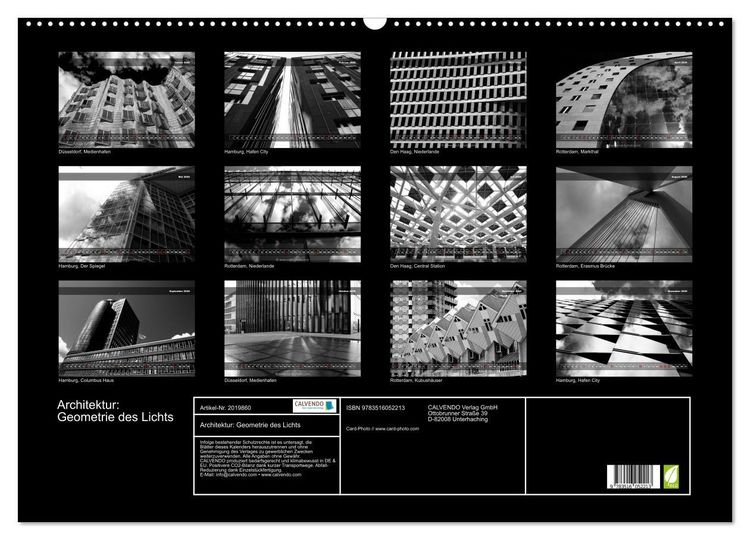 Produktbild: Architektur: Geometrie des Lichts (Wandkalender 2026 DIN A2 quer), CALVENDO Monatskalender