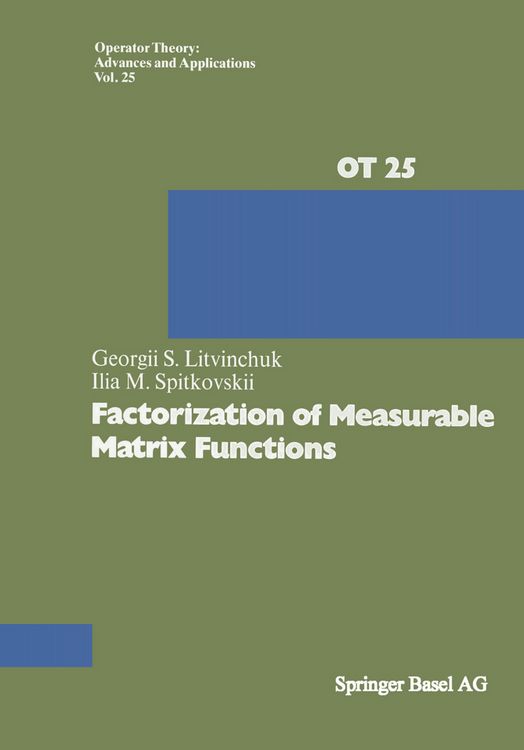 Produktbild: Factorization of Measurable Matrix Functions