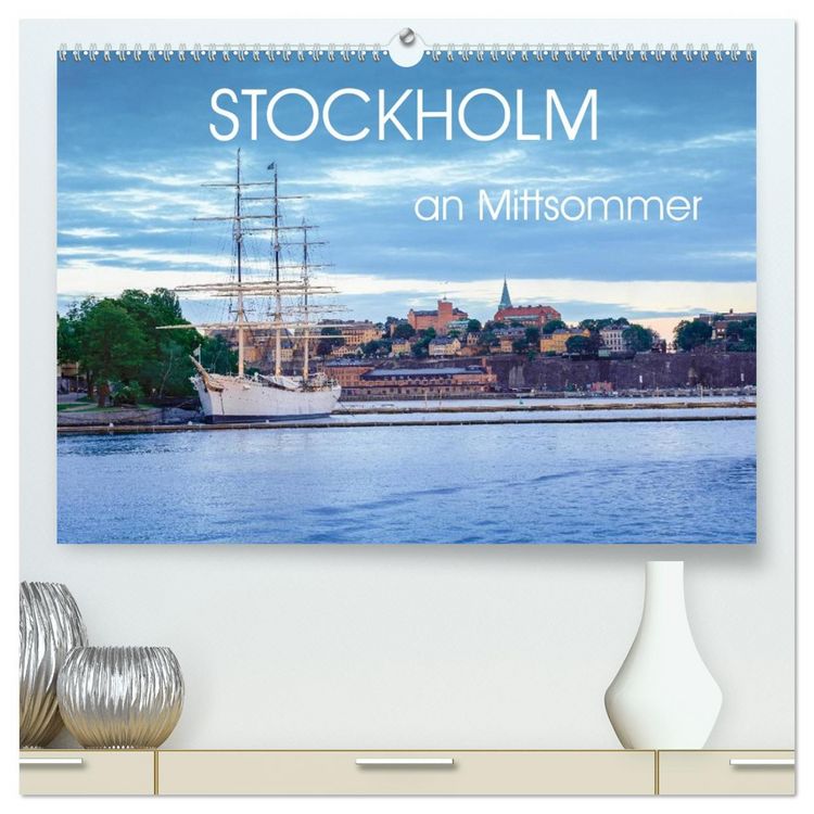 Produktbild: Stockholm an Mittsommer (hochwertiger Premium Wandkalender 2026 DIN A2 quer), Kunstdruck in Hochglanz
