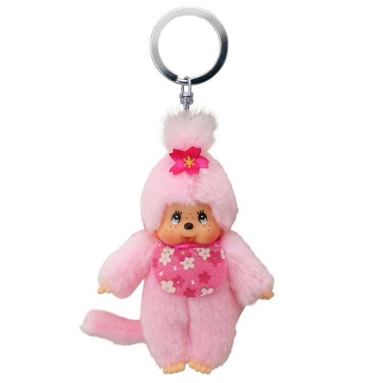 Monchhichi Schlüsselanhänger – Plüschtier Junge, Ca. 10 Cm, Mit Lätzchen & Schlüsselring