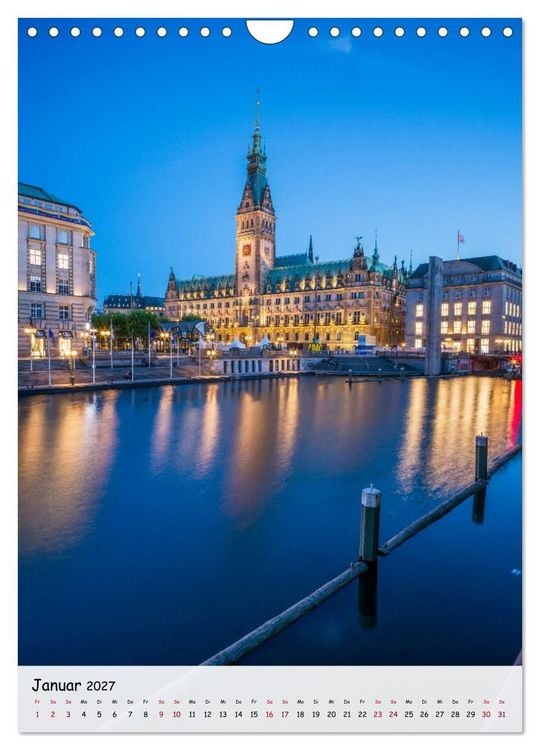 Produktbild: Hamburg - Hanseatische Eleganz (Wandkalender 2027 DIN A4 hoch), CALVENDO Monatskalender