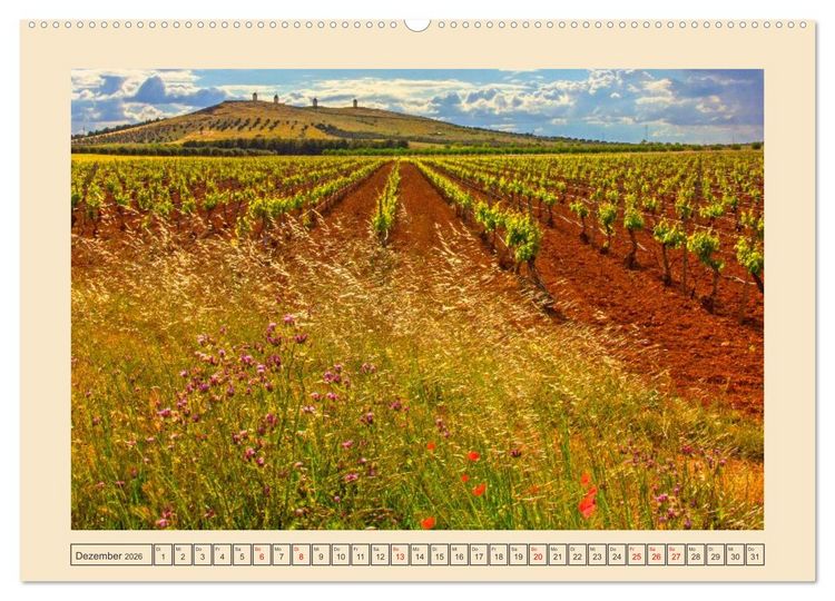 Produktbild: Kastilien - La Mancha (hochwertiger Premium Wandkalender 2026 DIN A2 quer), Kunstdruck in Hochglanz