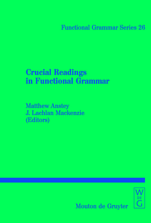 Produktbild: Crucial Readings in Functional Grammar