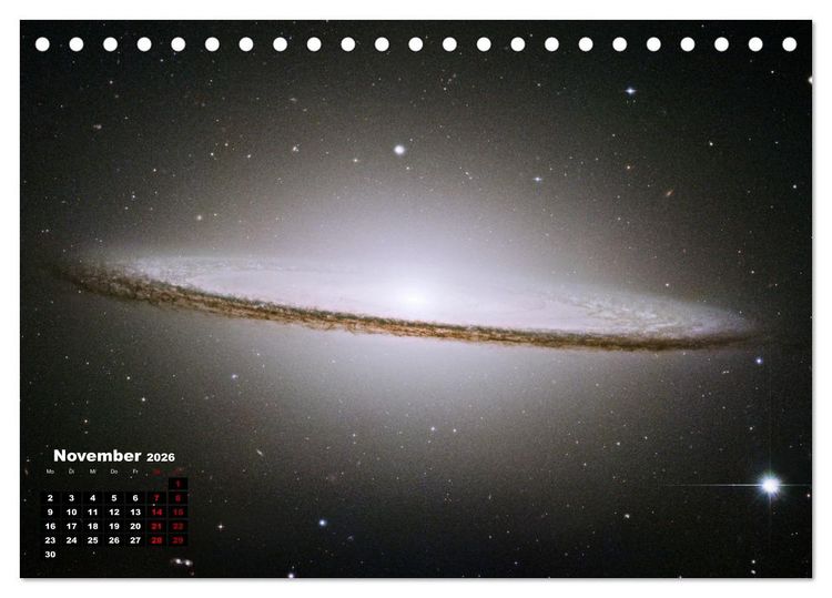 Produktbild: Hubble - 35 Jahre atemberaubende Aufnahmen (Tischkalender 2026 DIN A5 quer), CALVENDO Monatskalender