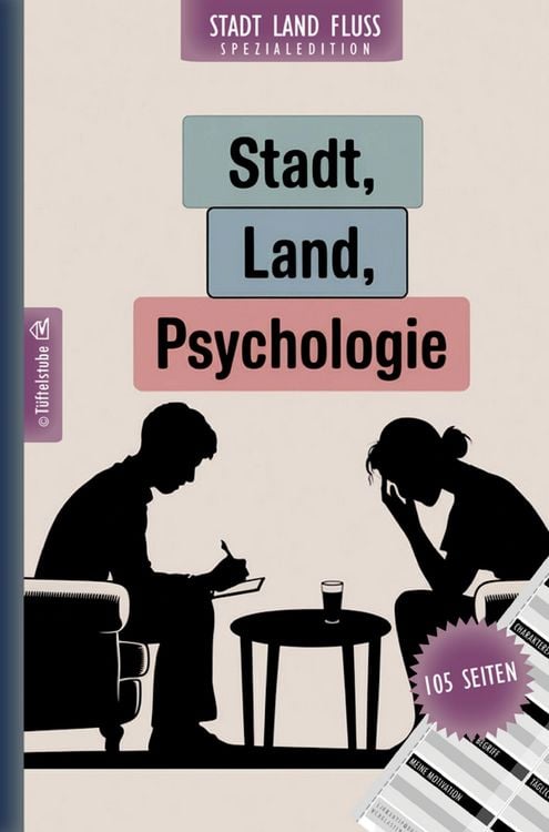 Produktbild: Stadt, Land, Psychologie - 105 Seiten - Stadt-Land-Fluss-Spezialedition f&uuml;r Psychologiestudenten und Psychologen
