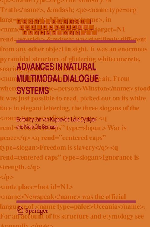 Produktbild: Advances in Natural Multimodal Dialogue Systems