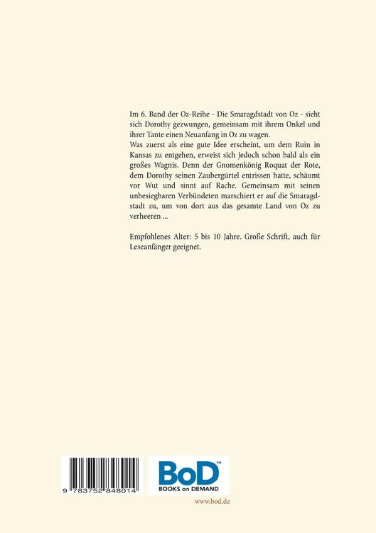 Produktbild: Die Smaragdstadt von Oz - Die Oz-B&uuml;cher Band 6