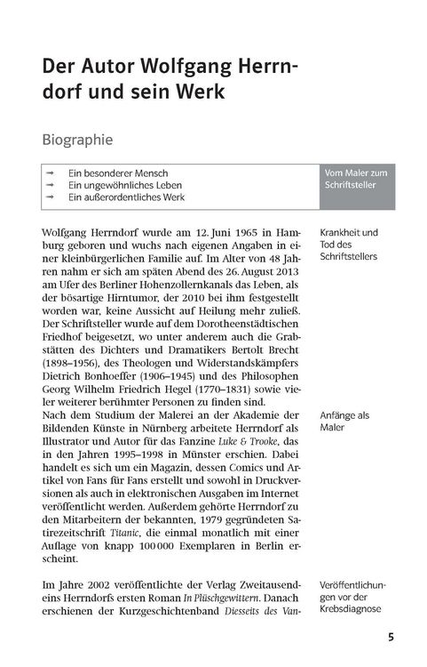 Produktbild: Klett Lekt&uuml;rehilfen Wolfgang Herrndorf, Tschick