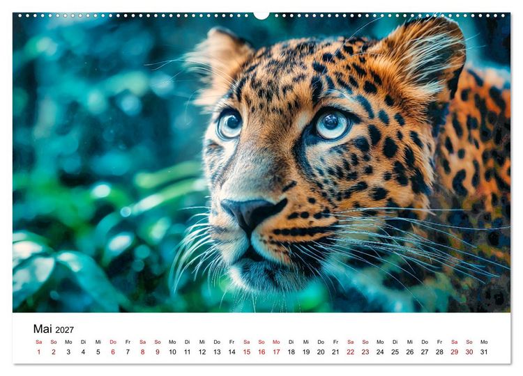 Produktbild: Gefleckte Schatten - Im Bann der Leoparden (Wandkalender 2027 DIN A2 quer), CALVENDO Monatskalender