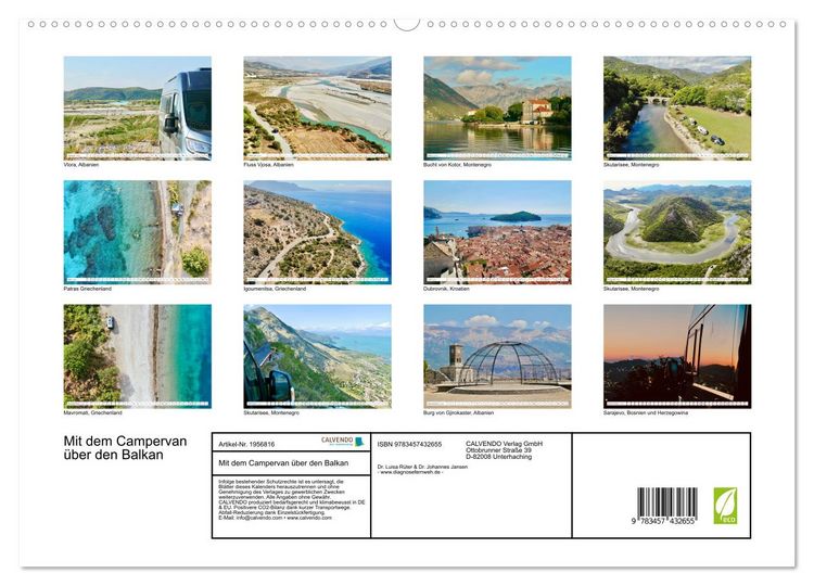 Produktbild: Mit dem Campervan &uuml;ber den Balkan (hochwertiger Premium Wandkalender 2026 DIN A2 quer), Kunstdruck in Hochglanz