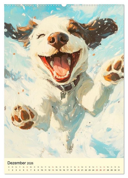 Produktbild: Fellnasen-Gl&uuml;ck to go. Fr&ouml;hliche Hundegesichter zum Schmunzeln (hochwertiger Premium Wandkalender 2026 DIN A2 hoch), Kunstdruck in Hochglanz