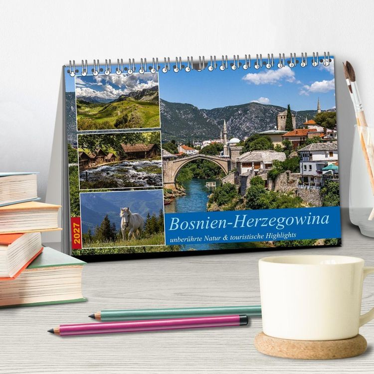 Produktbild: Bosnien-Herzegowina, unber&uuml;hrte Natur und touristische Highlights (Tischkalender 2027 DIN A5 quer), CALVENDO Monatskalender