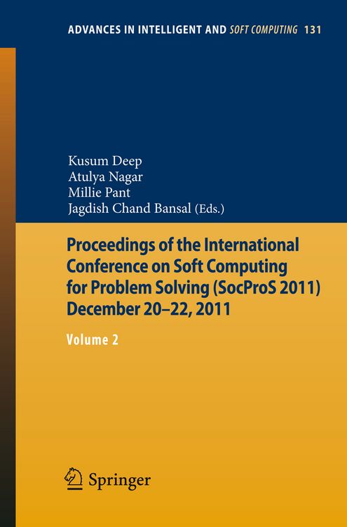Produktbild: Proceedings of the International Conference on Soft Computing for Problem Solving (SocProS 2011) December 20-22, 2011