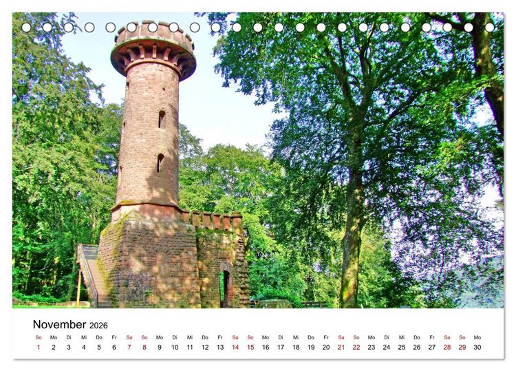 Produktbild: Heidelberg - Heiligenberg und Philosophenweg (Tischkalender 2026 DIN A5 quer), CALVENDO Monatskalender
