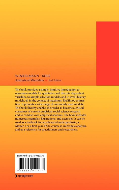 Produktbild: Analysis of Microdata