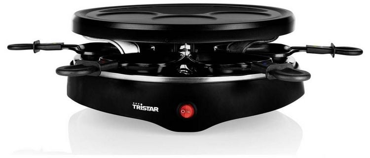 Produktbild: Tristar RA-2998 Raclette 6Pf&auml;nnchen, Antihaftbeschichtung, Kontrollleuchte Schwarz