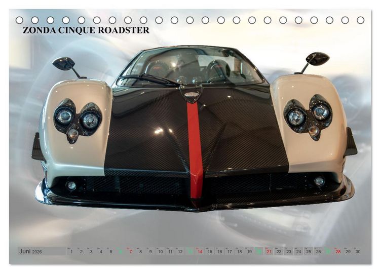 Produktbild: Pagani italienische Automobilkunst (Tischkalender 2026 DIN A5 quer), CALVENDO Monatskalender