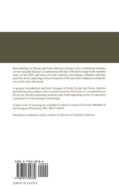 Produktbild: Biotechnology in Europe and Latin America