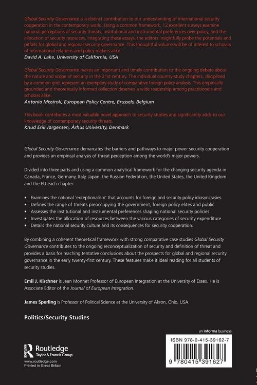 Produktbild: Global Security Governance