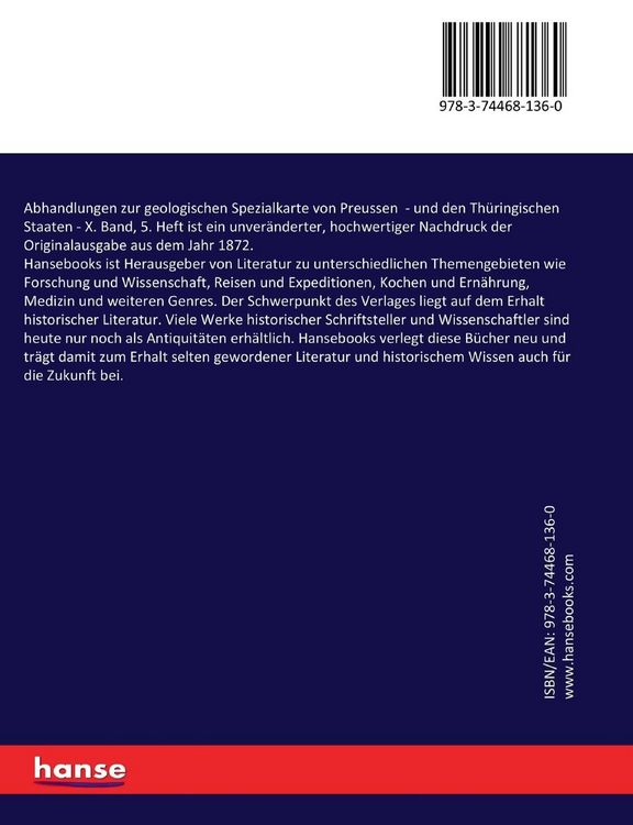 Produktbild: Abhandlungen zur geologischen Spezialkarte von Preussen