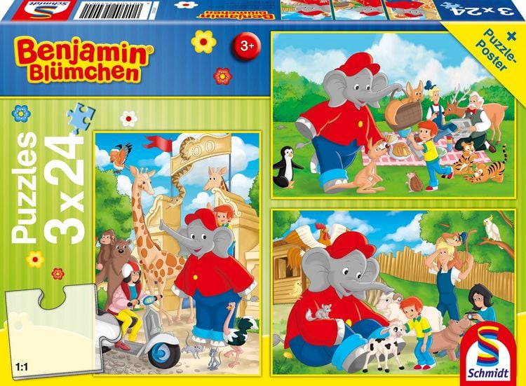 Produktbild: Im Zoo. Puzzle 3 x 24 Teile