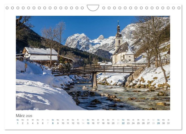Produktbild: Berchtesgadener Alpen - Land von Watzmann und K&ouml;nigssee (Wandkalender 2026 DIN A4 quer), CALVENDO Monatskalender