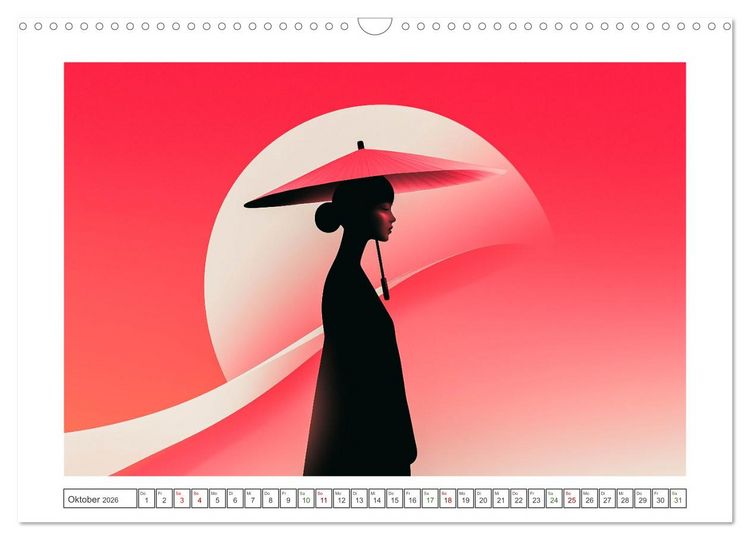 Produktbild: Japandi-Design (Wandkalender 2026 DIN A3 quer), CALVENDO Monatskalender