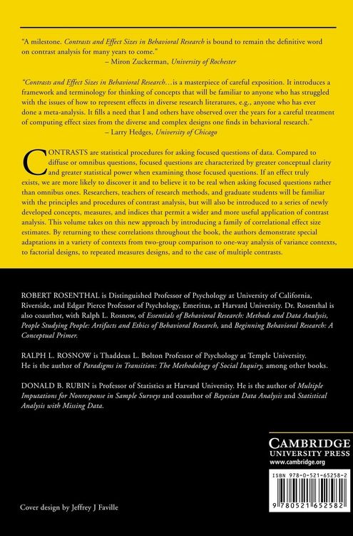 Produktbild: Contrast Effect Size Behavior Resch