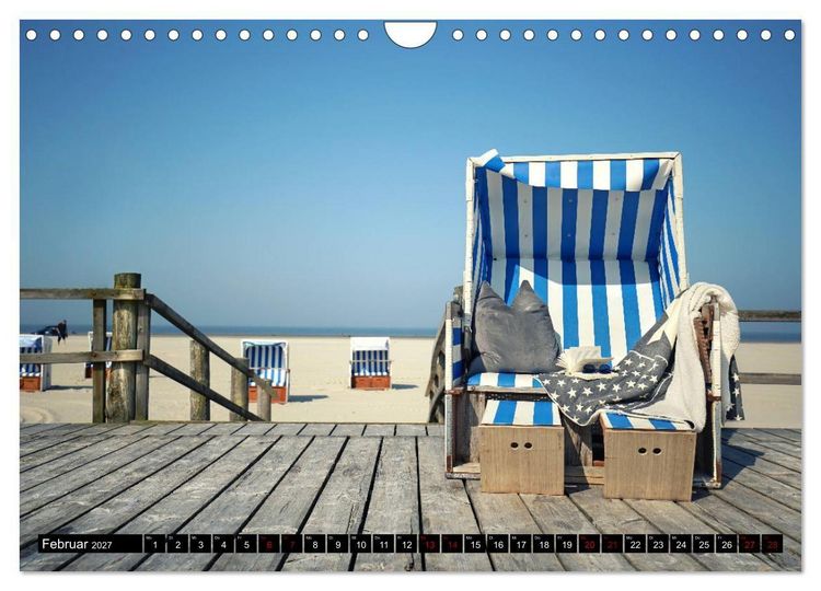 Produktbild: Sankt Peter Ording Sandstrand (Wandkalender 2027 DIN A4 quer), CALVENDO Monatskalender