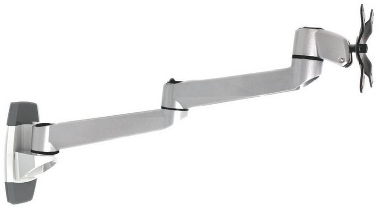 Produktbild: SpeaKa Professional Monitor-Wandhalterung SP-1624856 SuperSwivel 1 Display(s) 25,4cm (10\") - 76,2cm (30\") Silber-Schwarz Neigbar