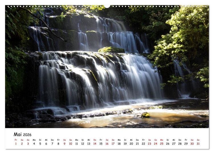 Produktbild: Neuseeland-Aotearoa, Land der wei&szlig;en Wolke (hochwertiger Premium Wandkalender 2026 DIN A2 quer), Kunstdruck in Hochglanz
