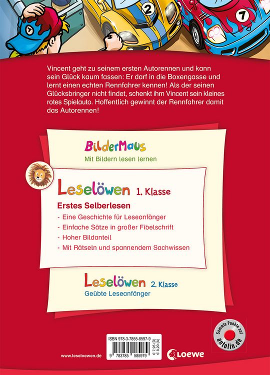 Produktbild: Lesel&ouml;wen 1. Klasse - Ein spannendes Autorennen