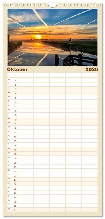 Produktbild: Familienplaner 2026 - Mein Ostfriesland mit 5 Spalten (Wandkalender, 21 x 45 cm) CALVENDO