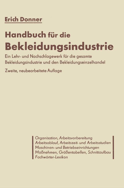 Produktbild: Handbuch f&uuml;r die Bekleidungsindustrie