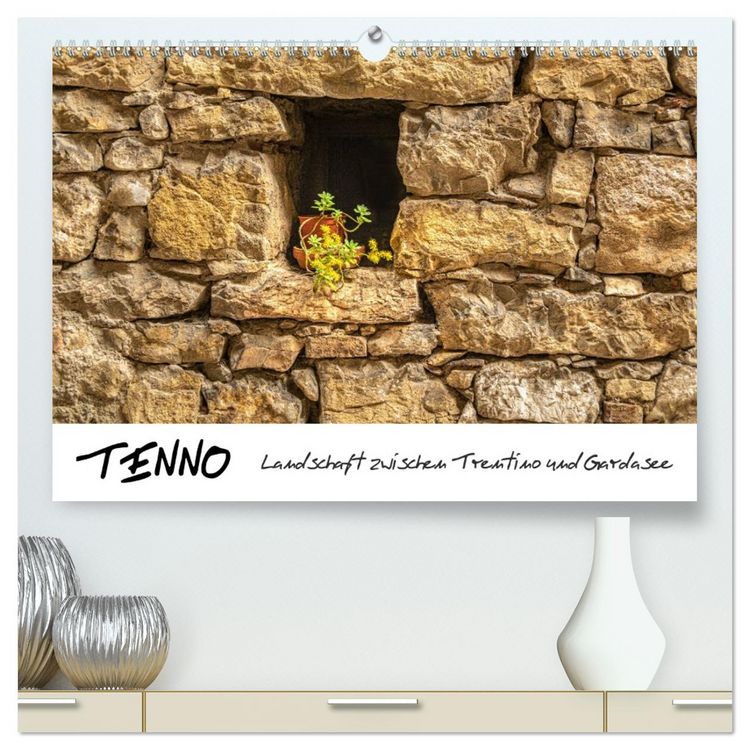 Produktbild: Tenno - Landschaft zwischen Trentino und Gardasee (hochwertiger Premium Wandkalender 2026 DIN A2 quer), Kunstdruck in Hochglanz