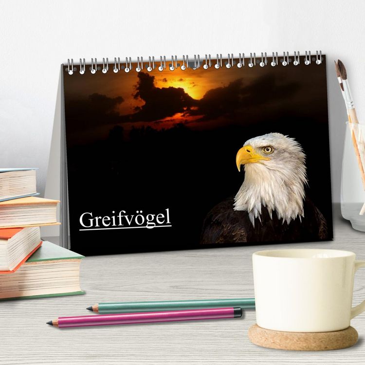 Produktbild: Greifv&ouml;gel (Tischkalender 2026 DIN A5 quer), CALVENDO Monatskalender