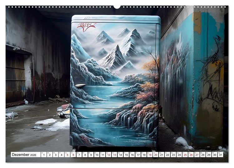 Produktbild: Street Art Graffiti (Wandkalender 2026 DIN A2 quer), CALVENDO Monatskalender