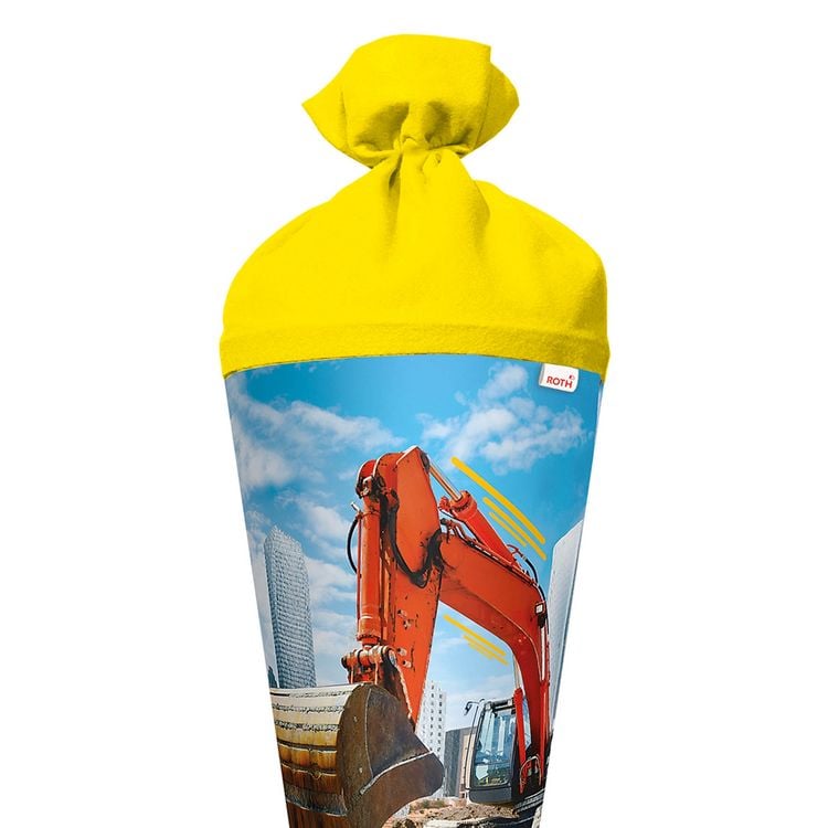 Produktbild: Motivschult&uuml;te, Achtung Bagger, 70cm, Folie
