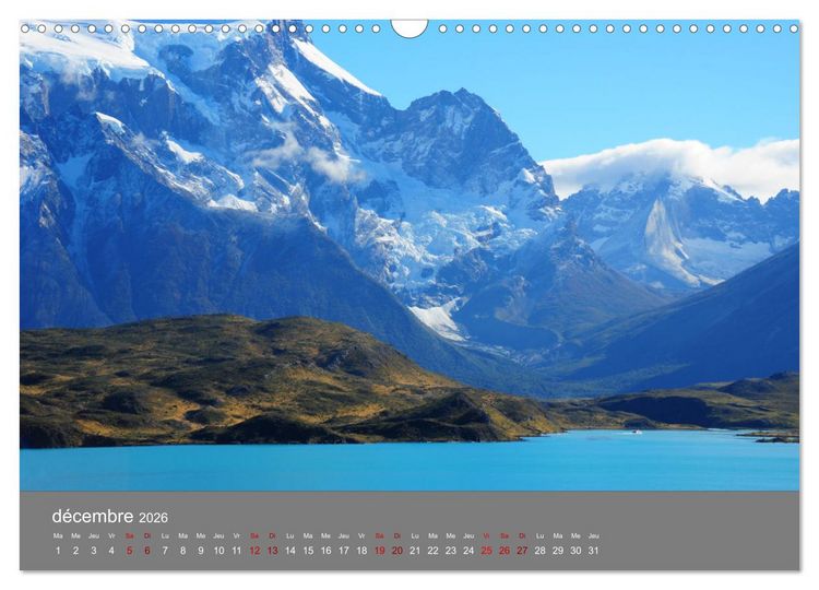 Produktbild: Patagonie Chilienne (Calendrier mural 2026 DIN A3 vertical), CALVENDO calendrier mensuel